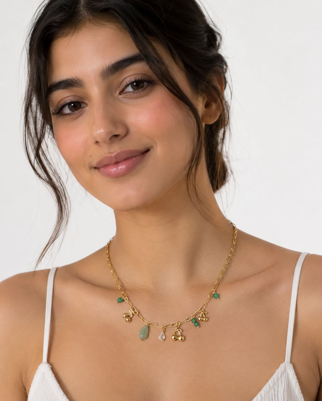 Sage Drop Necklace