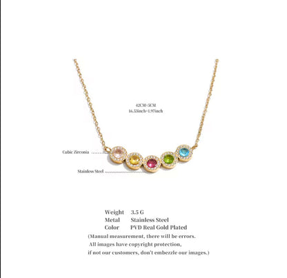 Gem stone necklace