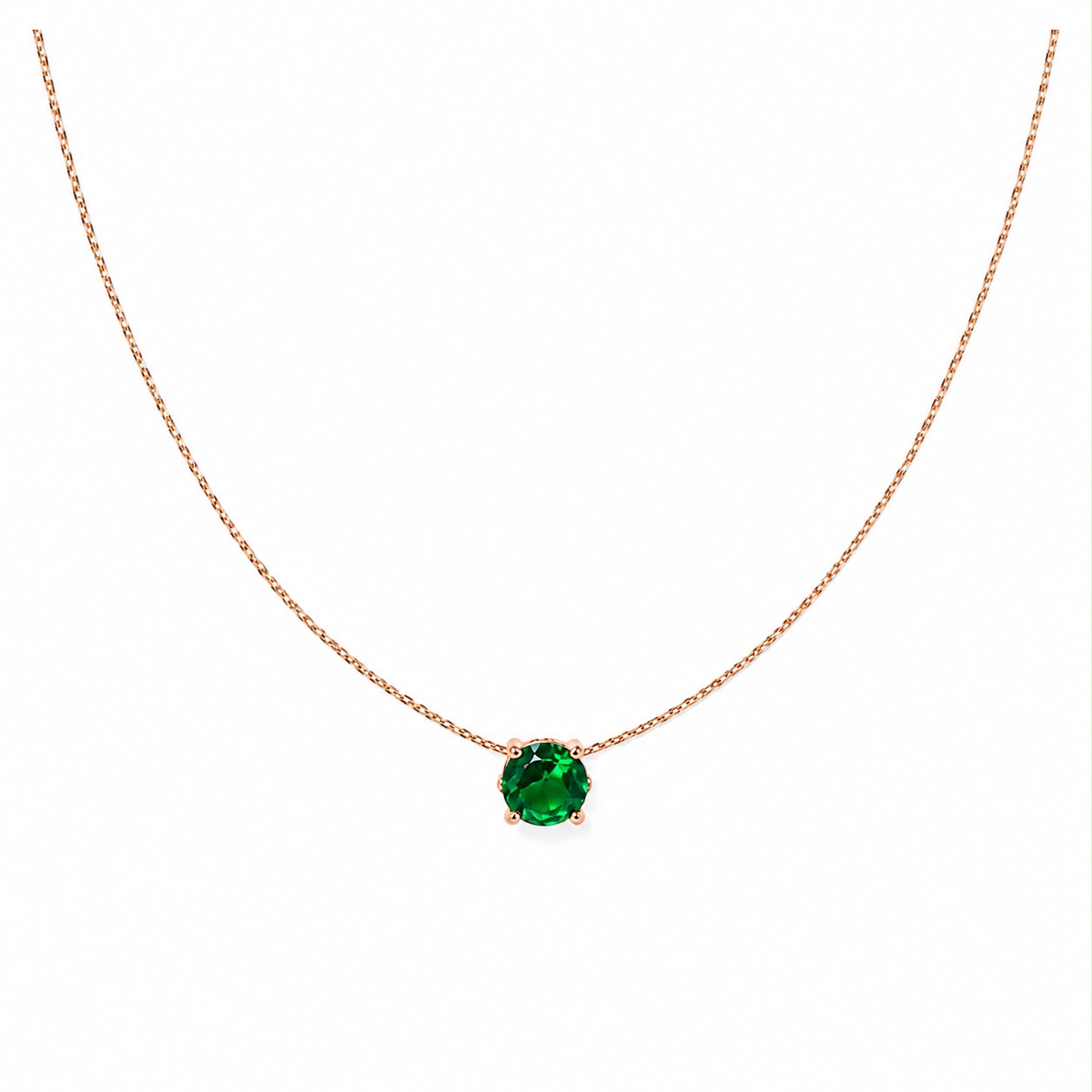 Emerald stone necklace