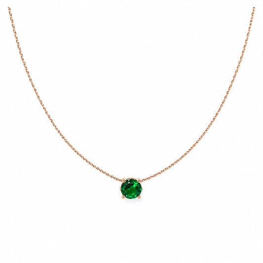 Emerald stone necklace