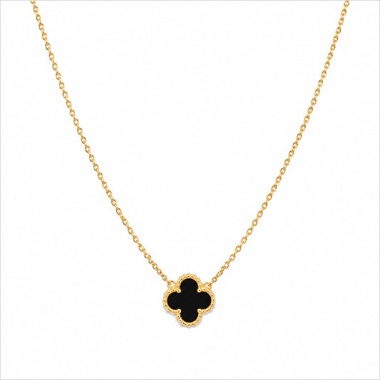 Black clover necklace
