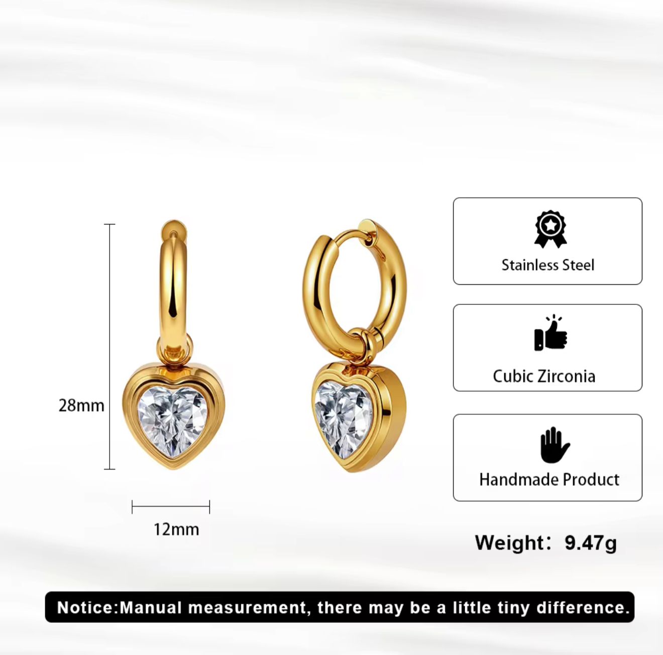 Noorani Heart Earrings