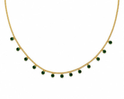 Emerald stone necklace