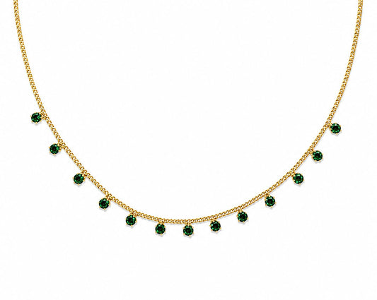 Emerald stone necklace