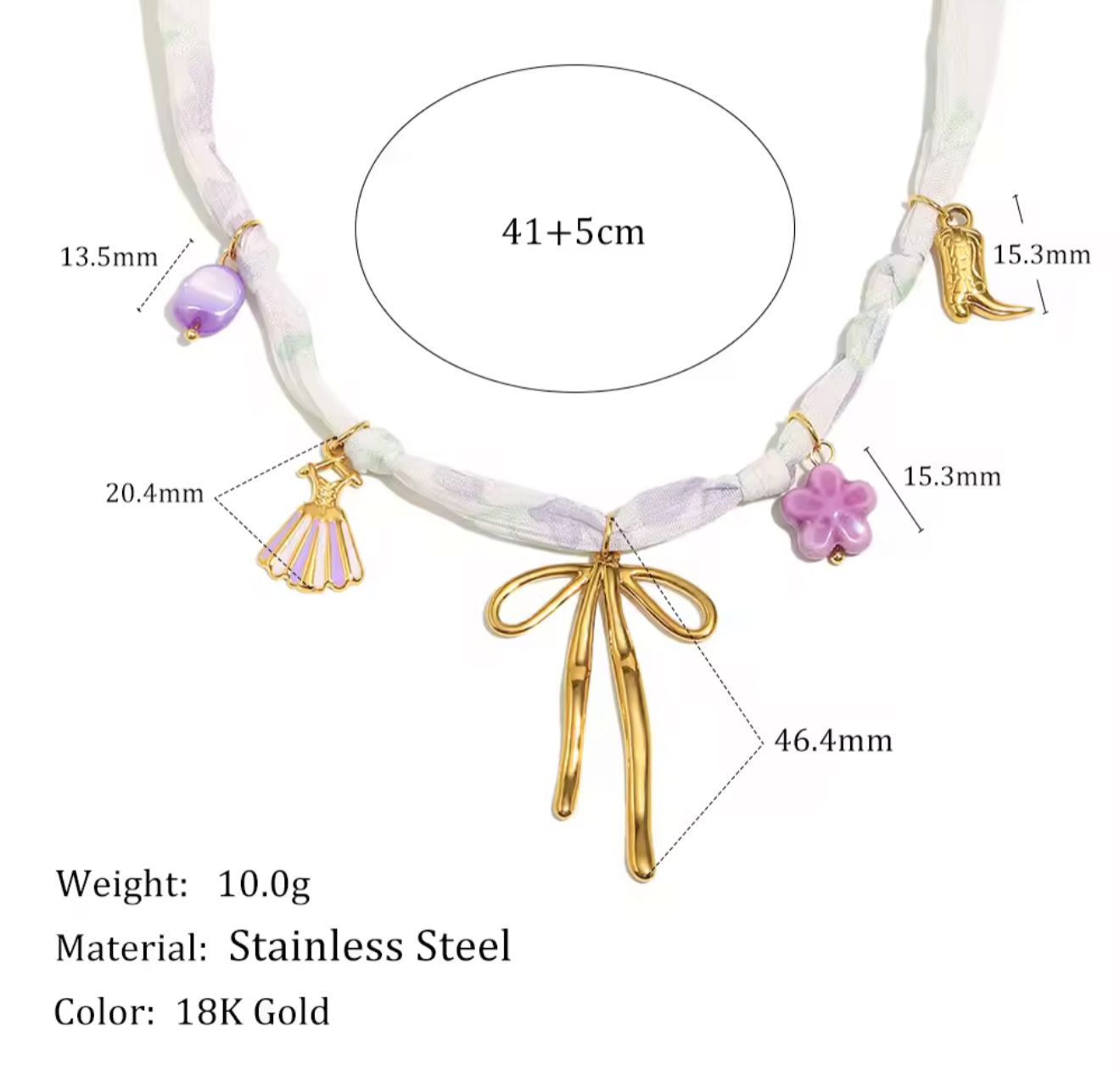 Bow Ribbion necklace
