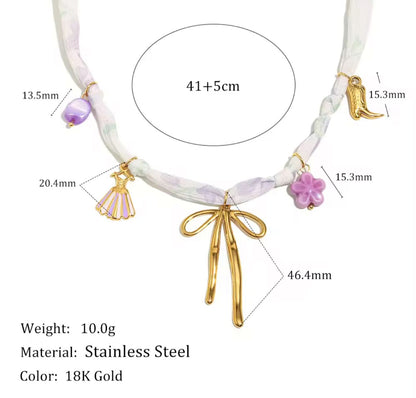 Bow Ribbion necklace