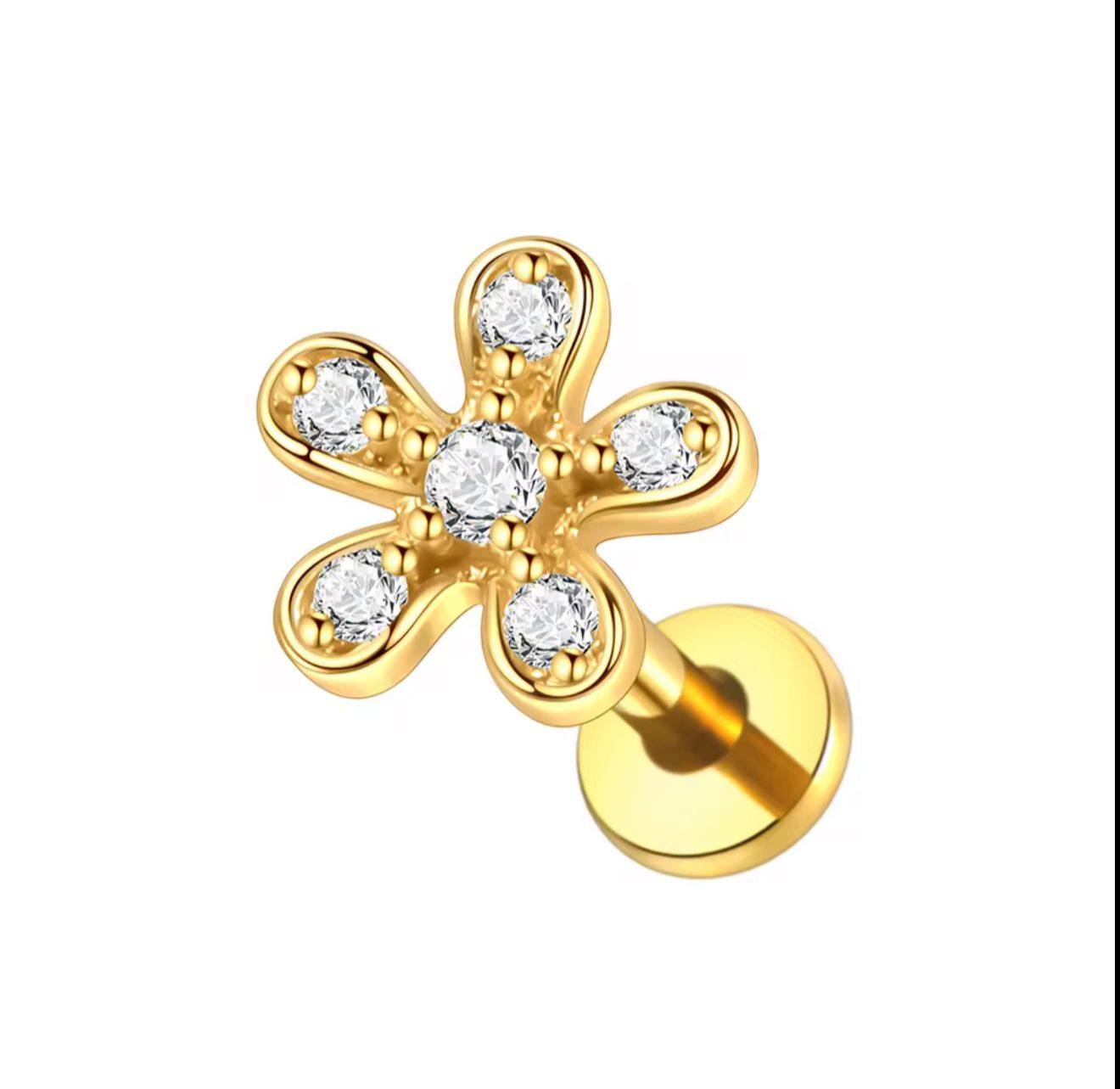Daisy Flat Studs (Pair)