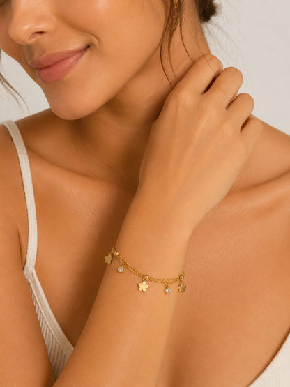 Layered flower Bracelet