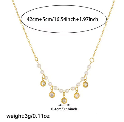 Pearl diamond necklace