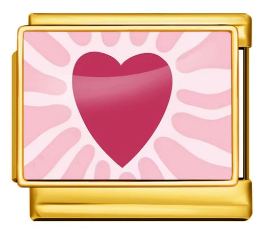 Pink heart  charm