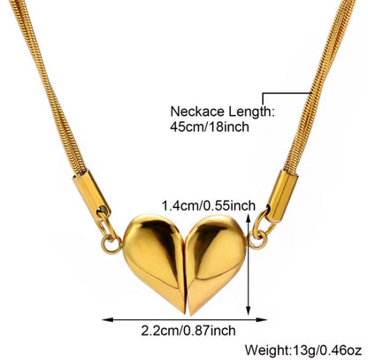 Magnetic heart necklace