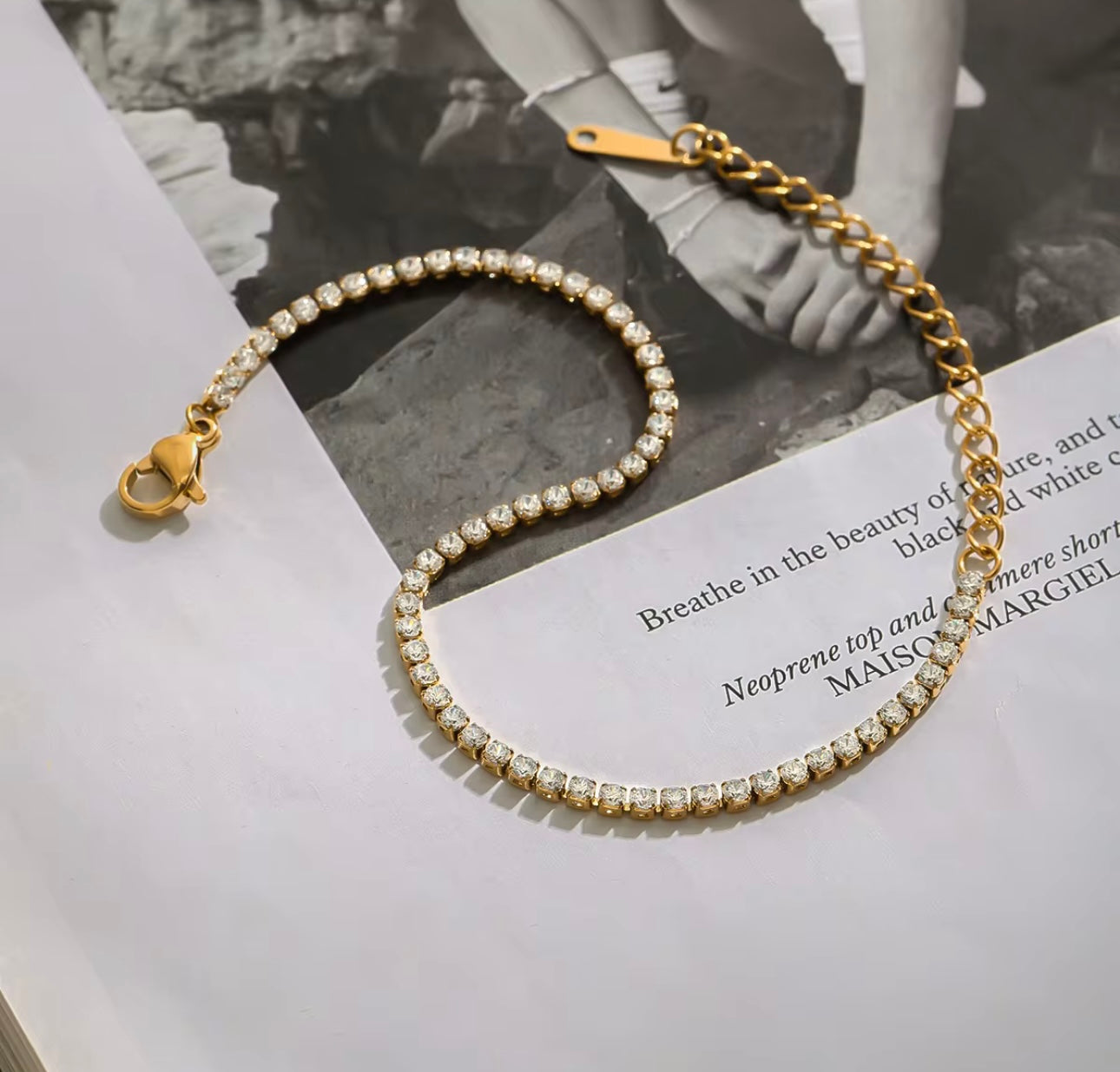 Tennis adjustable bracelet