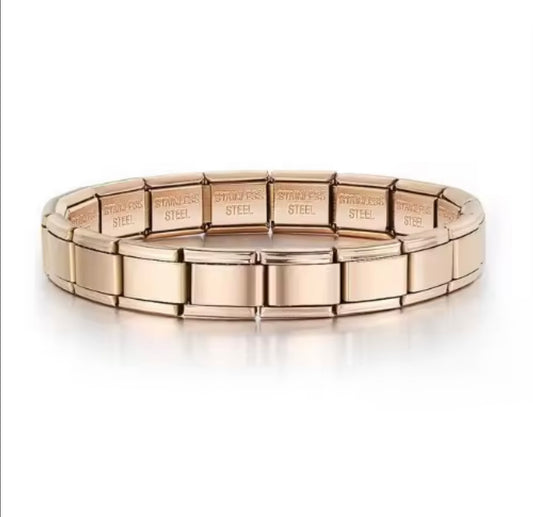 Italian Customized Charms Bracelet (Rose Gold)