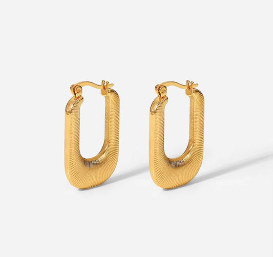 Textured Rectangular Earrings