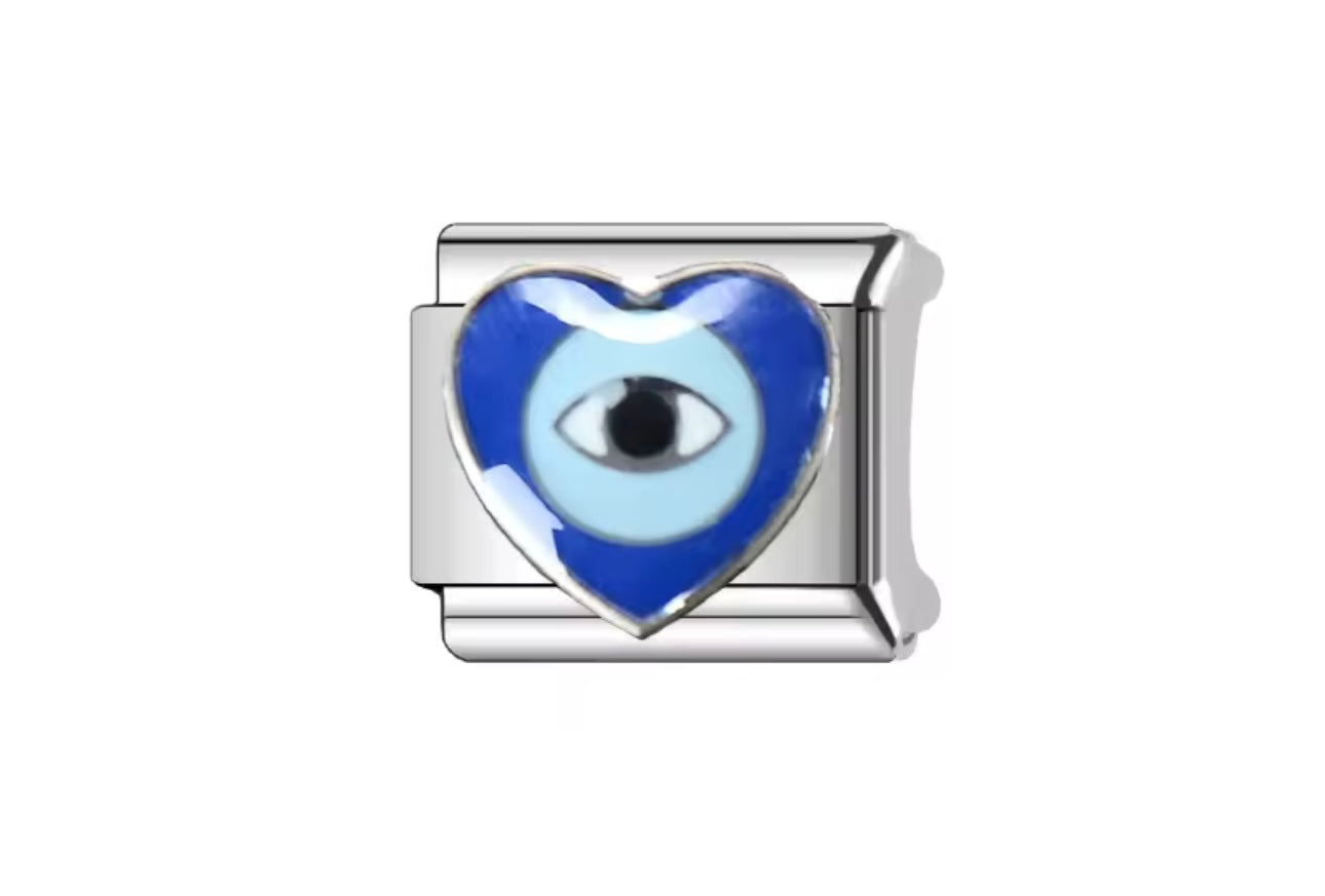Evil eye heart Charm