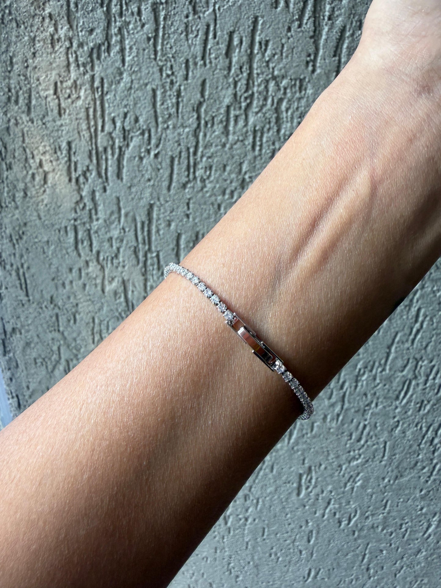 Silver Evil eye tennis bracelet