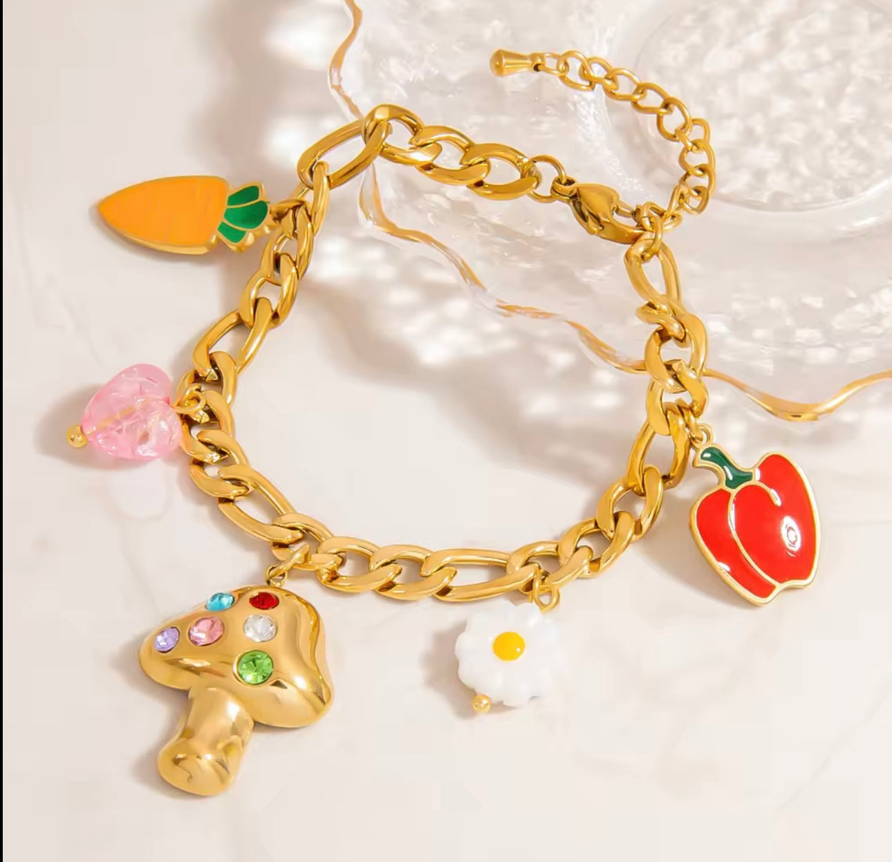 chunky charm bracelet