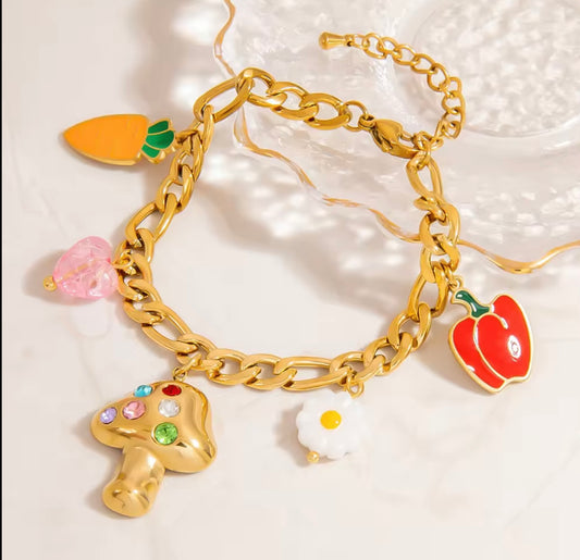 chunky charm bracelet