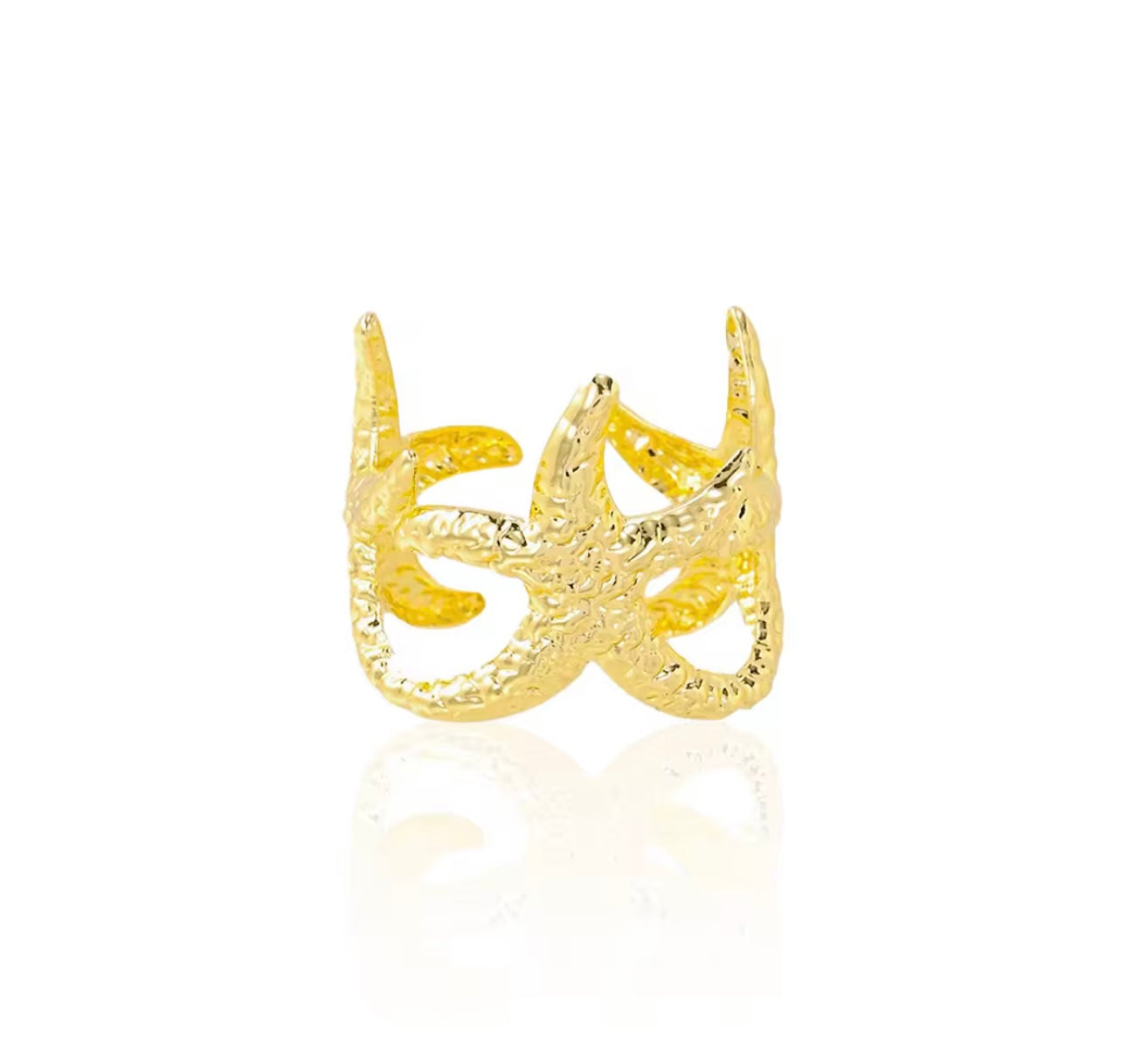 Gold Shell Set of three Rings(golden)