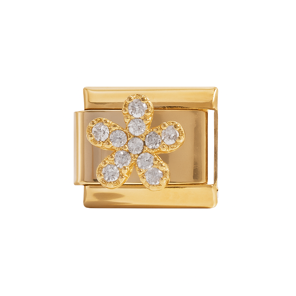 Diamond Flower Charm