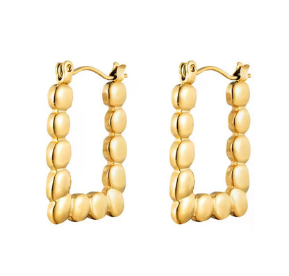 Rectangular Ball Earrings
