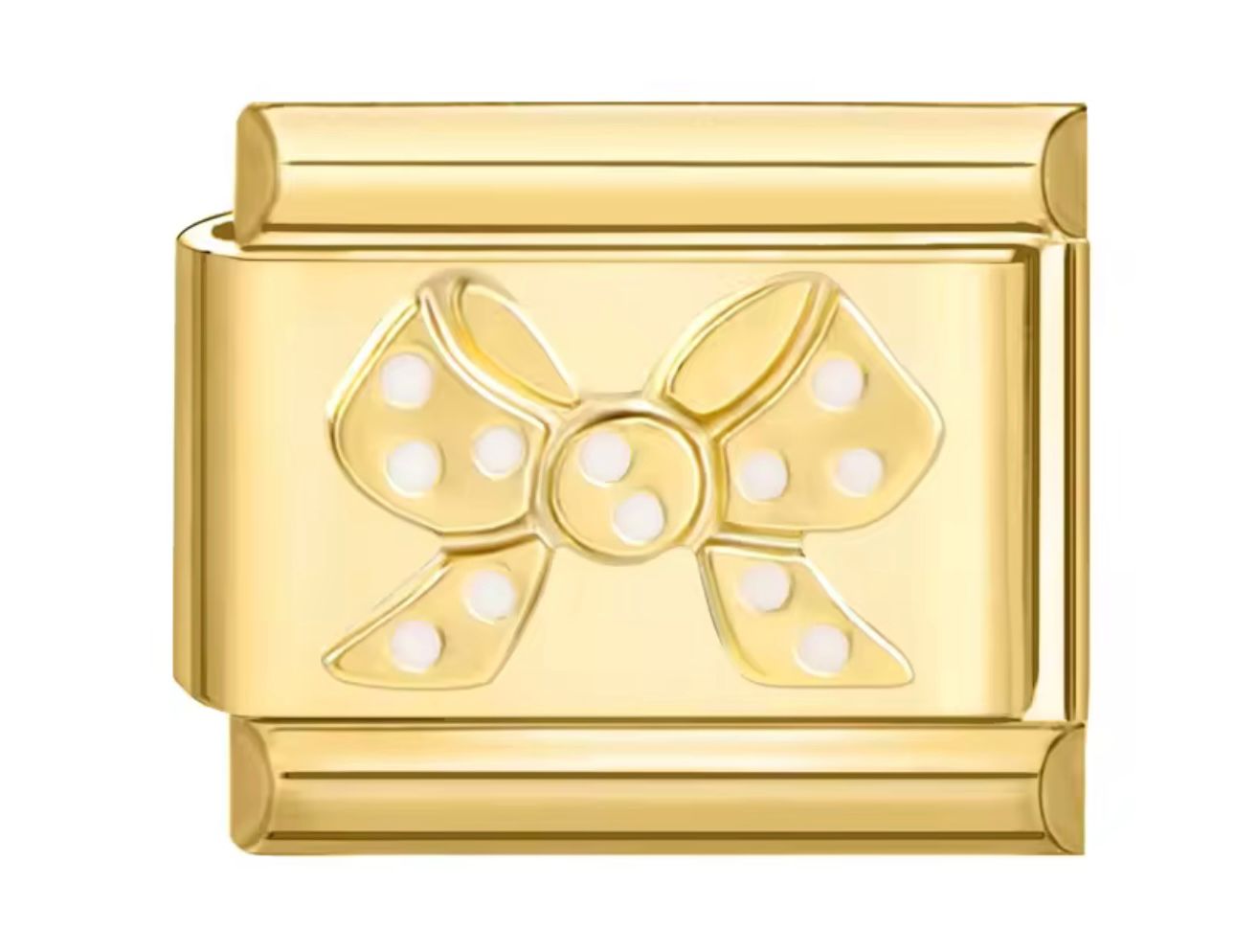 Golden bow charm