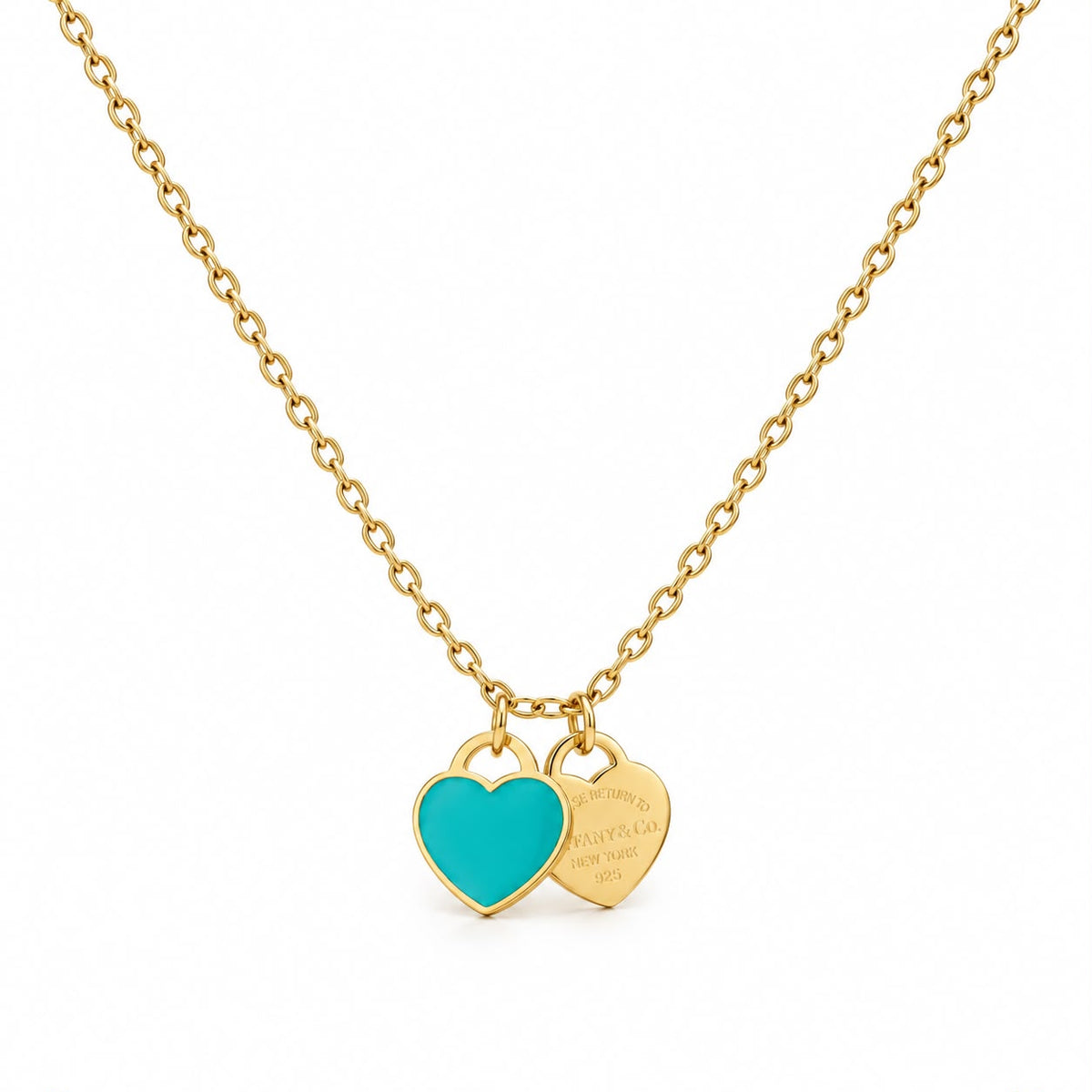 Amora Turquoise golden necklace