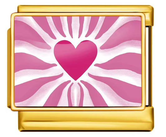 Pink heart  charm
