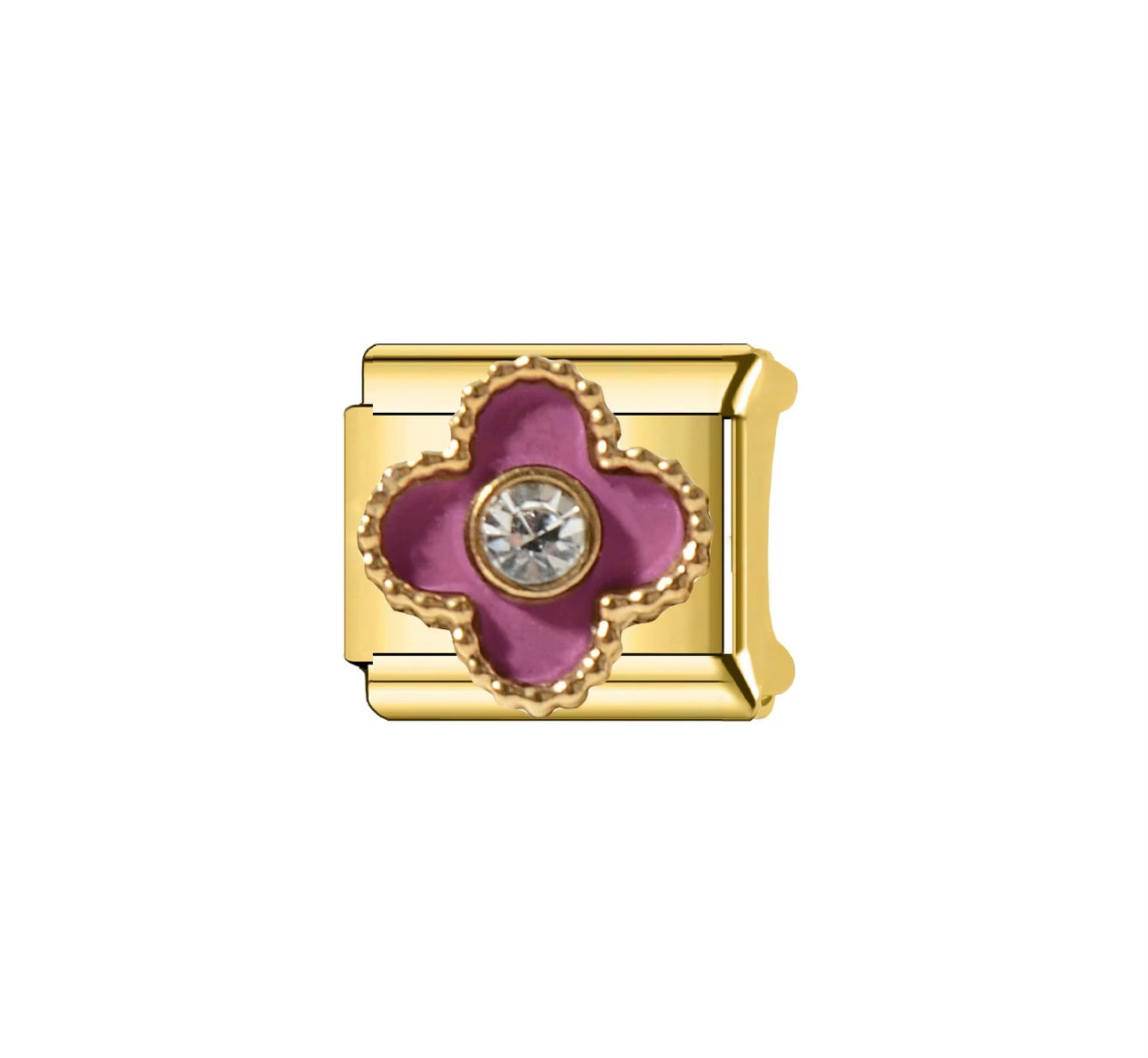 Pink Clover Charm