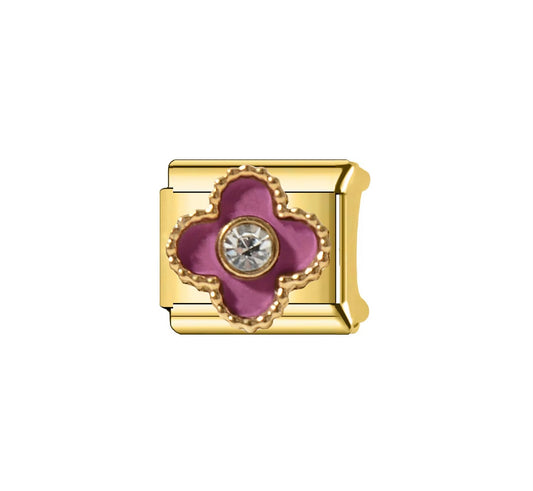 Pink Clover Charm