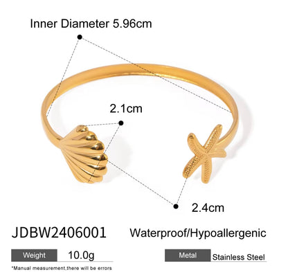 Starfish adjustable open cuff