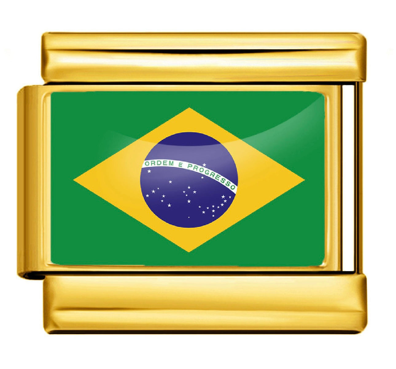 Gold base Brazil Charm