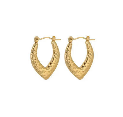 Textured Golden Earrings