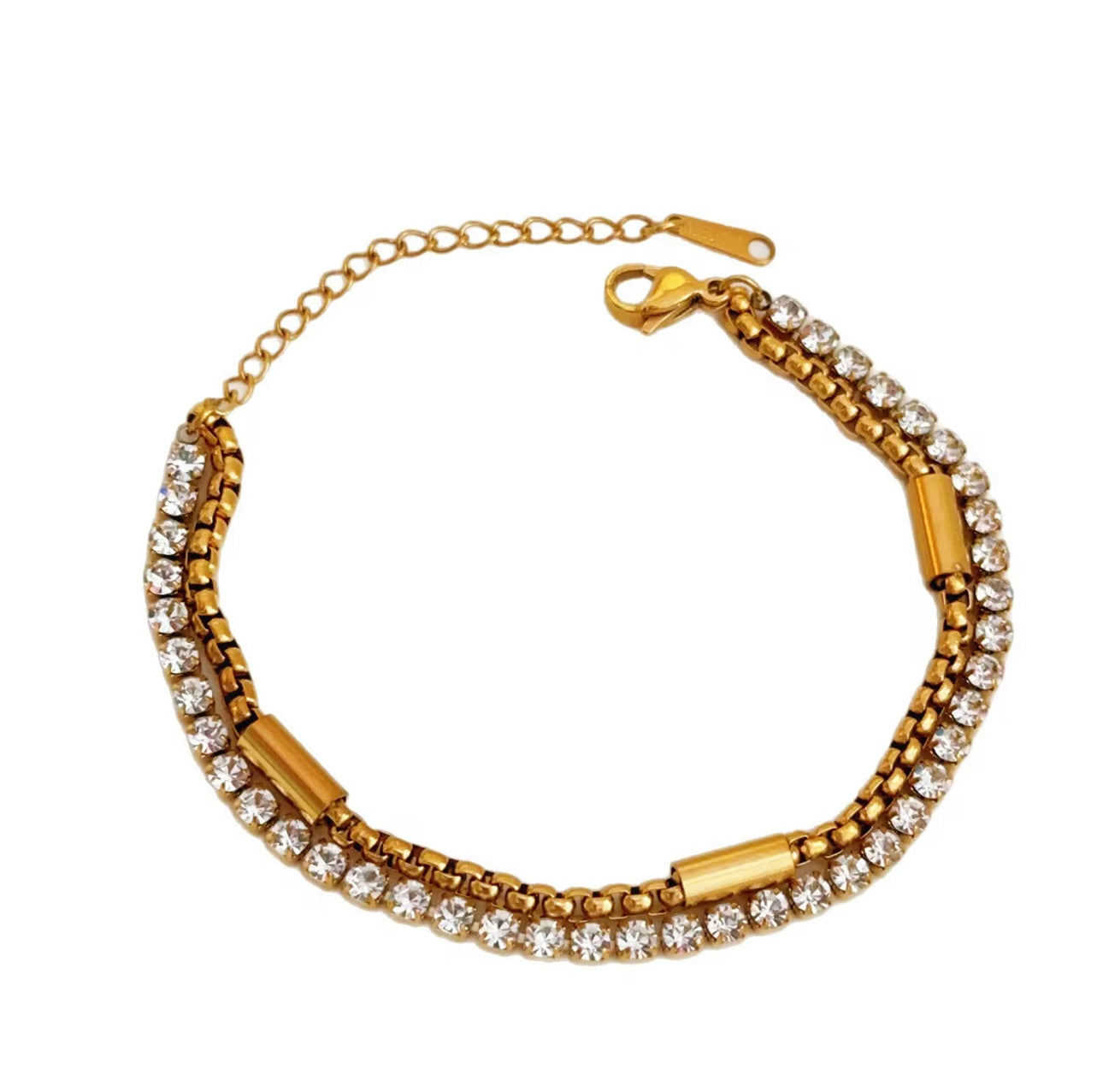 Tennis charm bracelet