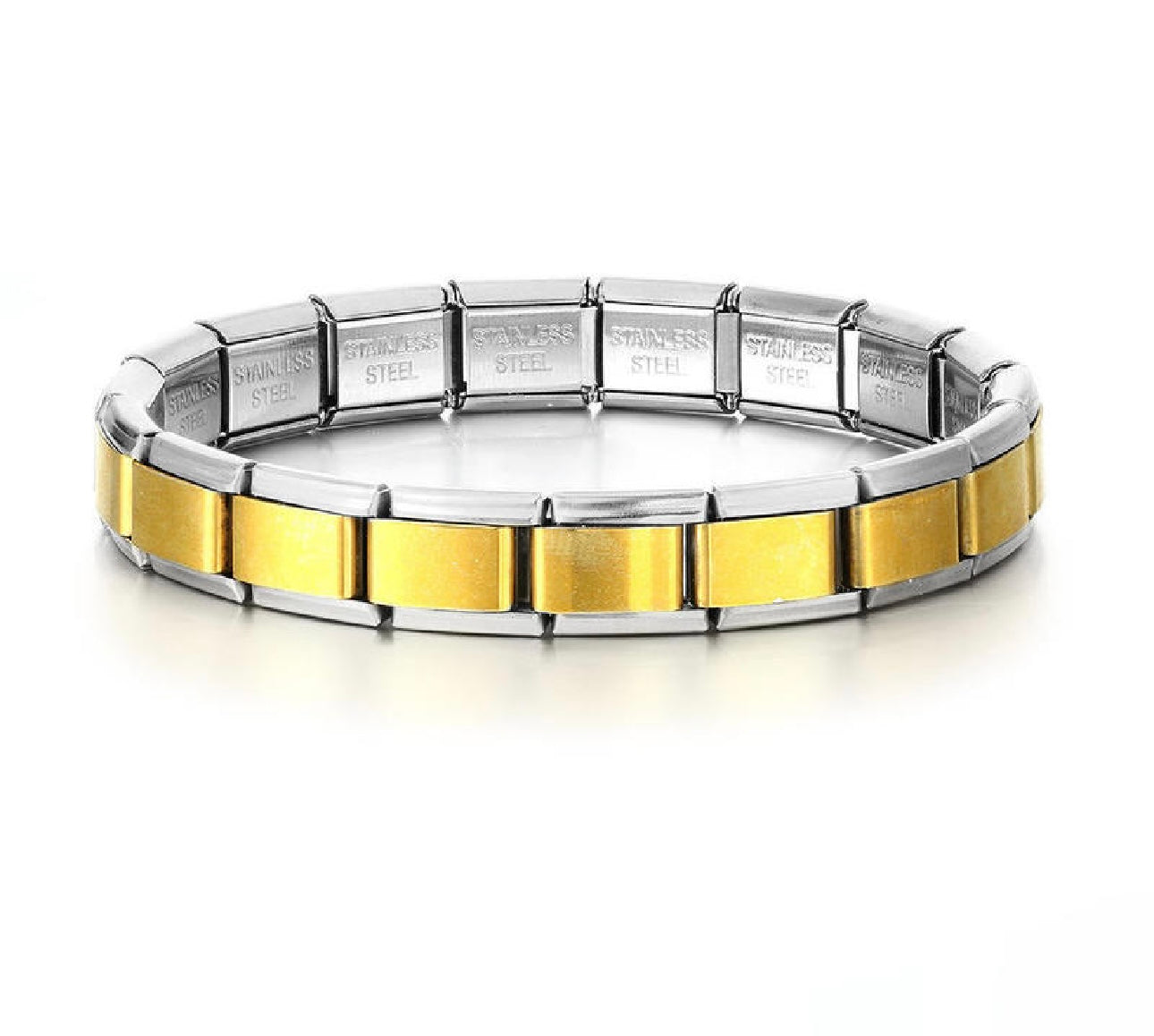 Golden silver italian bracelet