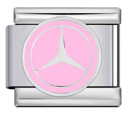 Pink Mercedes Charm