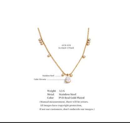 Water drop necklace