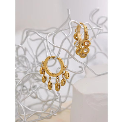 Dangling White stone earrings