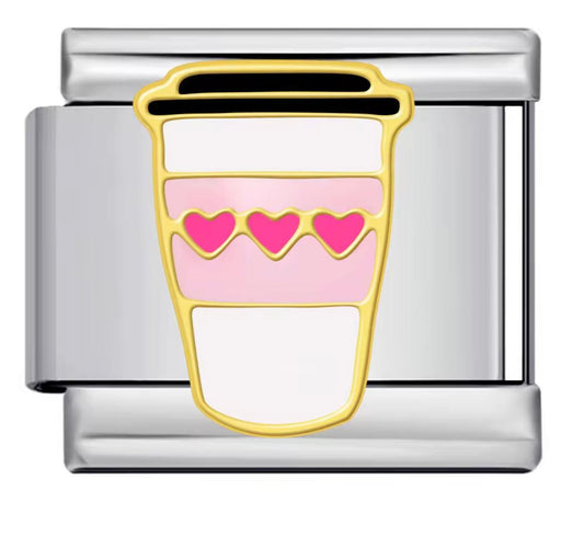White coffee cup charm