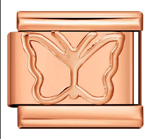 Butterfly Rose gold  Charm