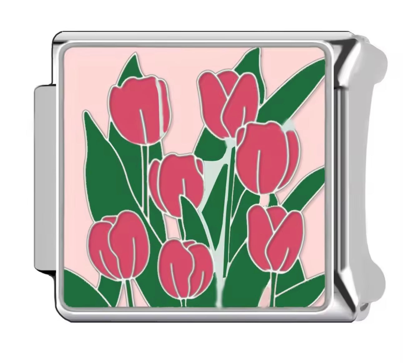 Red tulips charm