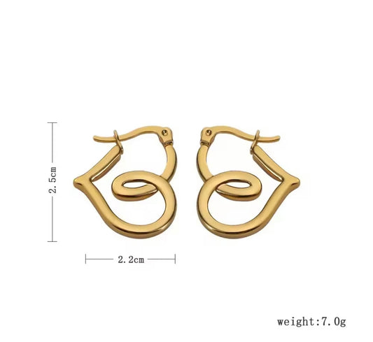 Interlocked Heart Earrings