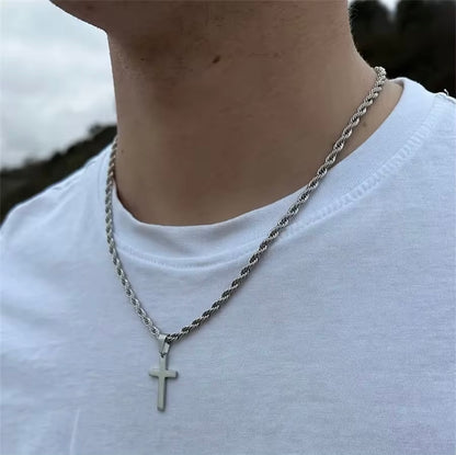 Men’s cross twist chain