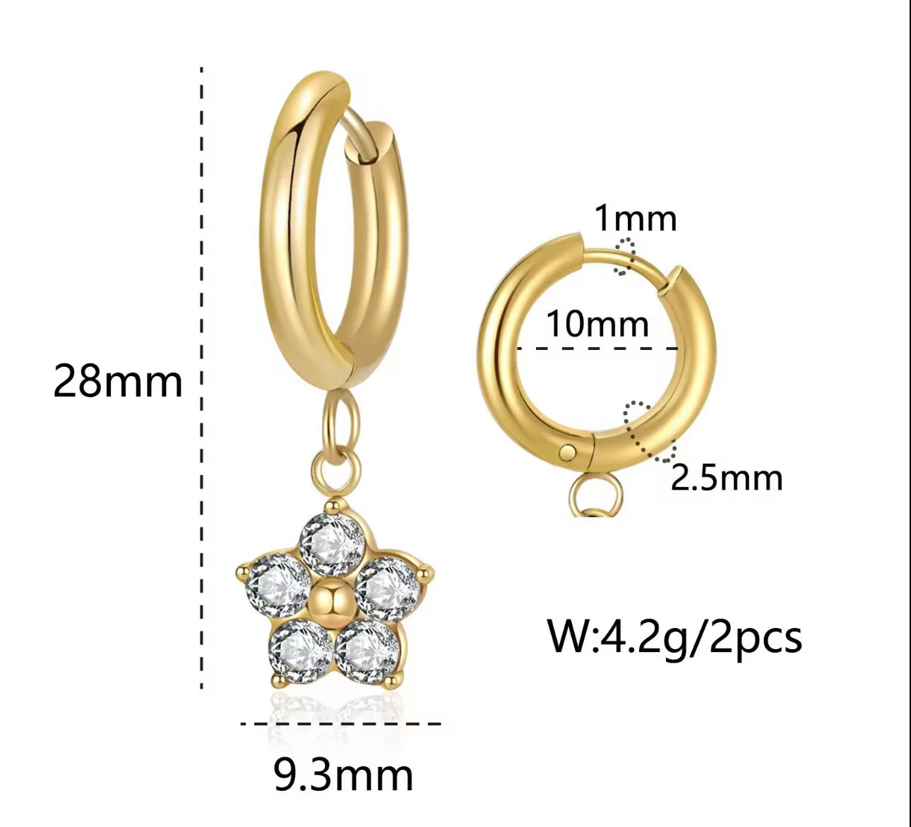 Petal Huggies Earrings
