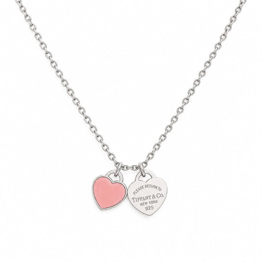 Amora duo silver necklace