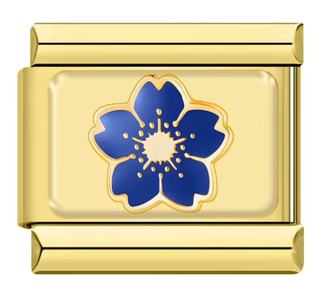 Blue flower  charm