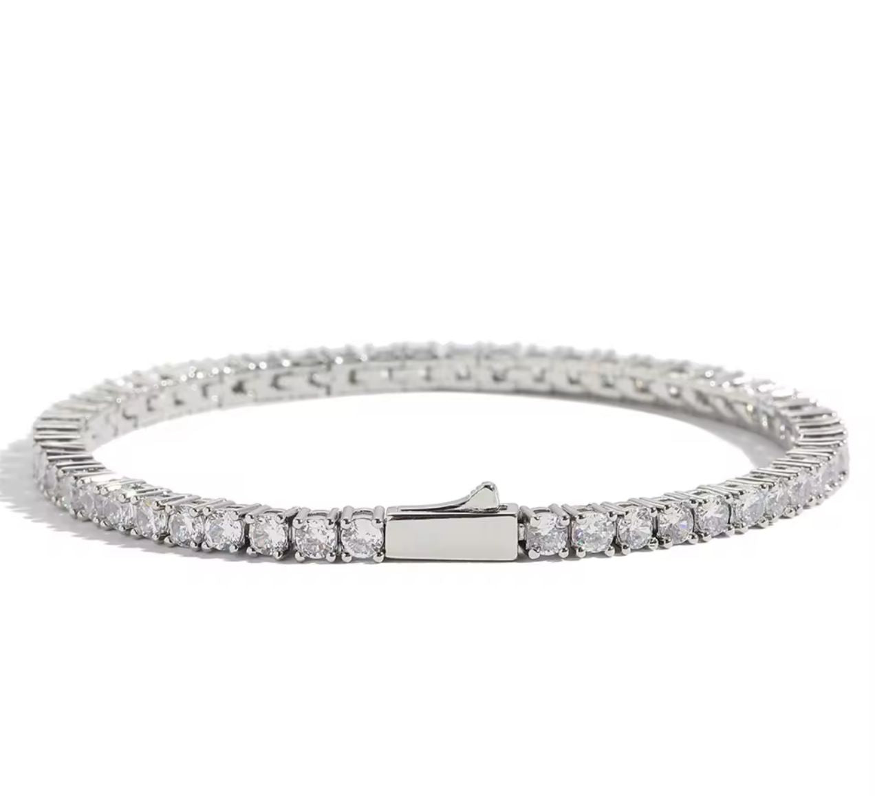 Micro Tennis bracelet in white- 3mm