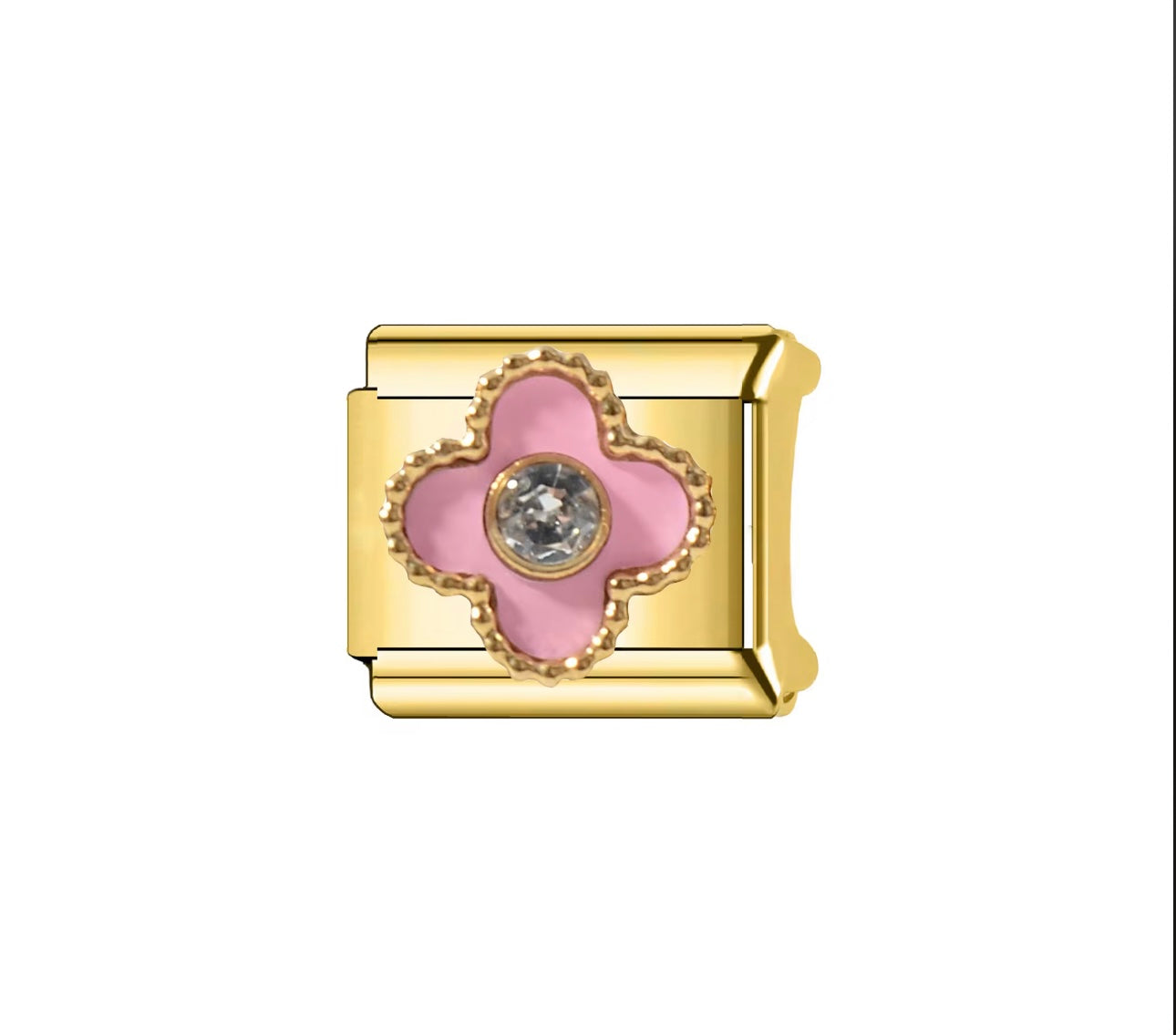 Baby Pink Clover Charm