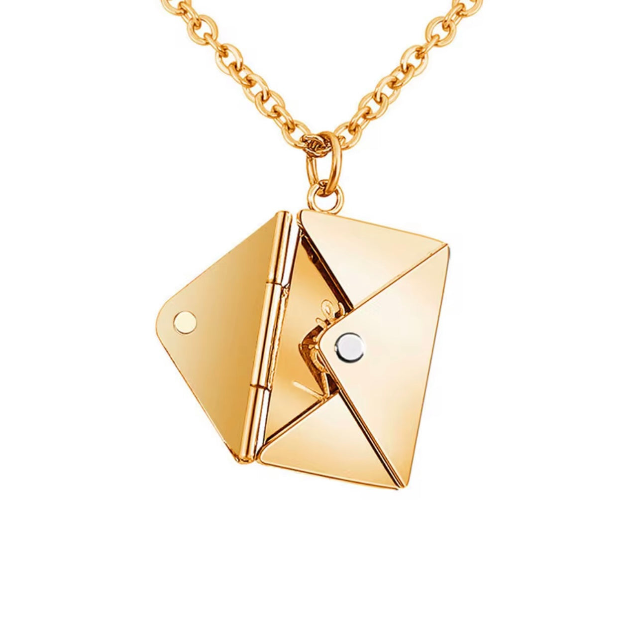 Envelope love you necklace