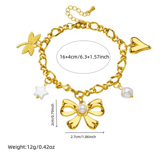 Bow pearl bracelet